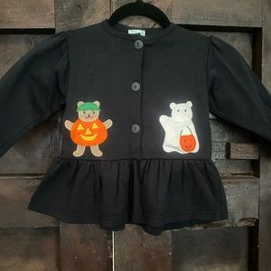 Girls Halloween bear in costumes shirt